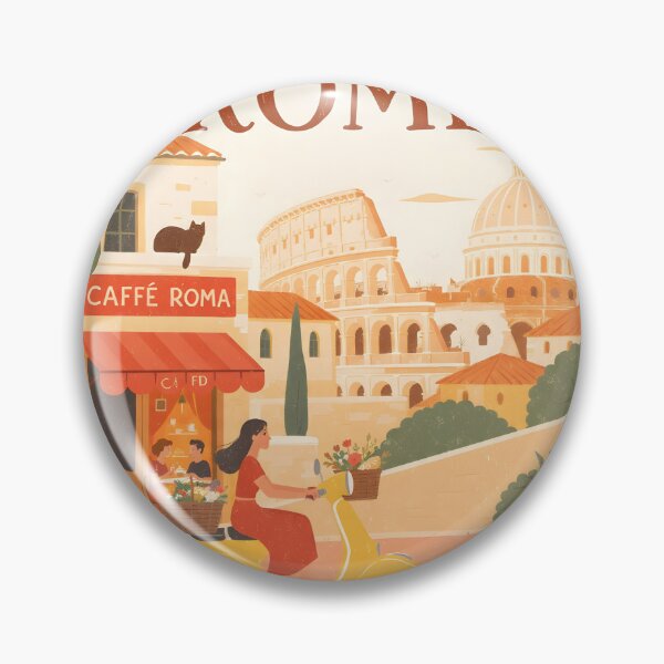 Item preview, Charming Illustrated Street Scene of Rome designed and sold by UniquetyDesign.