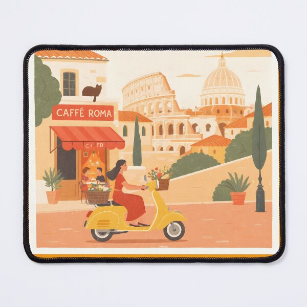 Item preview, Charming Illustrated Street Scene of Rome designed and sold by UniquetyDesign.