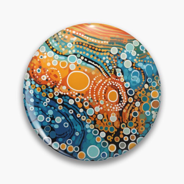 Item preview, Aboriginal Inspired Dot Art - With Many Vibrant Circles designed and sold by GrinGalore.