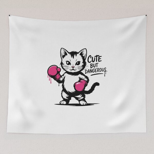 Item preview, Cute but Dangerous – Banksy-Style Boxing Gloves Street Art designed and sold by WSPrintCrafter.