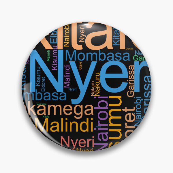 Item preview, Kenya City Names Word Art designed and sold by TheIconSmith.