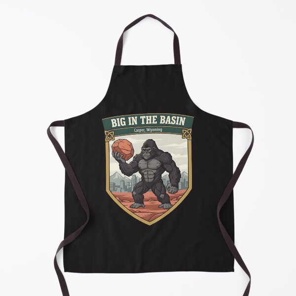 Item preview, Big in the Basin – Powerful Gorilla with Boulder in Casper, Wyoming designed and sold by PostersMode.