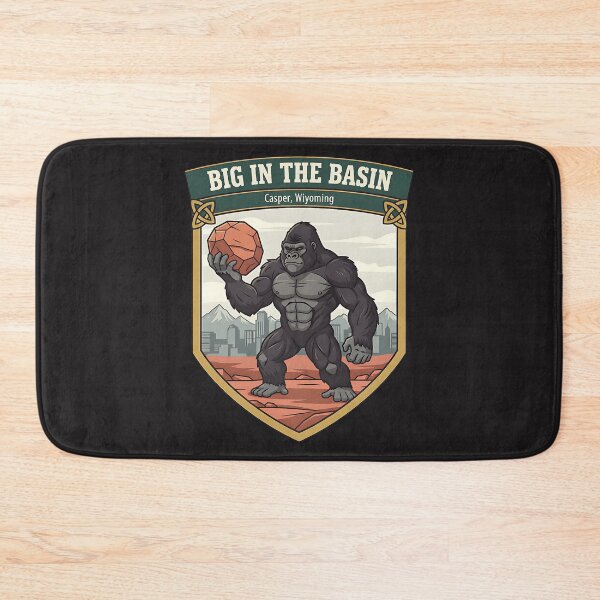 Item preview, Big in the Basin – Powerful Gorilla with Boulder in Casper, Wyoming designed and sold by PostersMode.