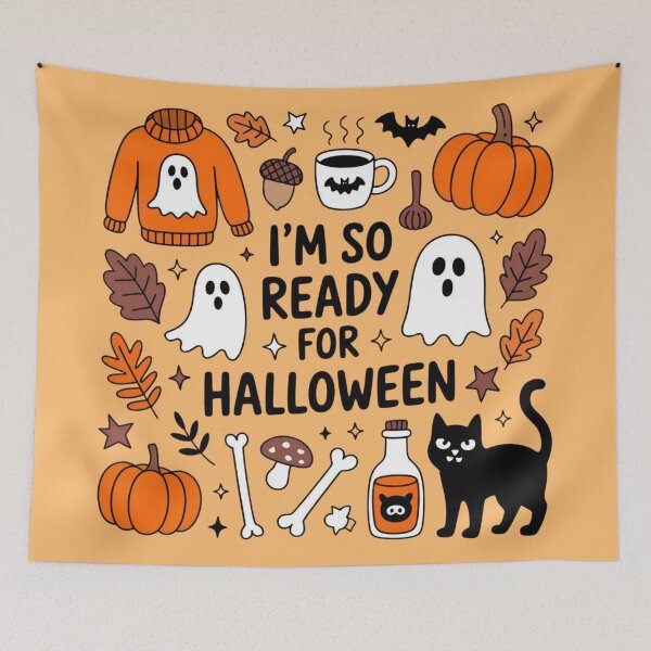 Item preview, Halloween Ready Cute Ghost Vibes designed and sold by Oniyasha.