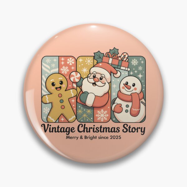 Item preview, Vintage Holiday Story Featuring Gingerbread Man, Santa, and Snowman designed and sold by SplashTastic.