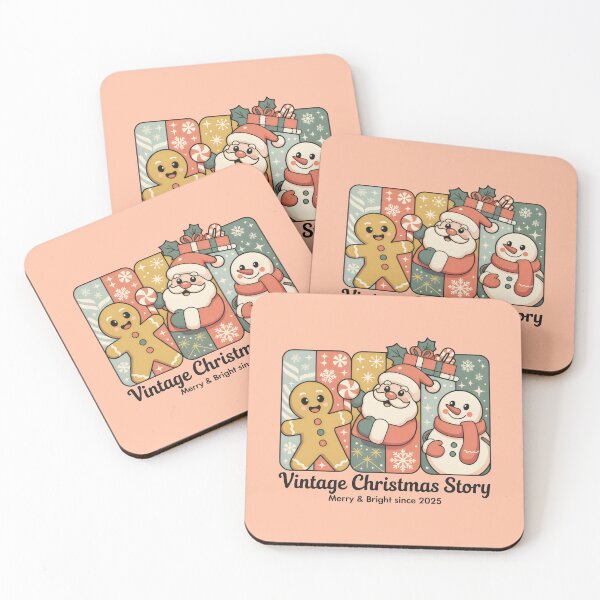 Item preview, Vintage Holiday Story Featuring Gingerbread Man, Santa, and Snowman designed and sold by SplashTastic.