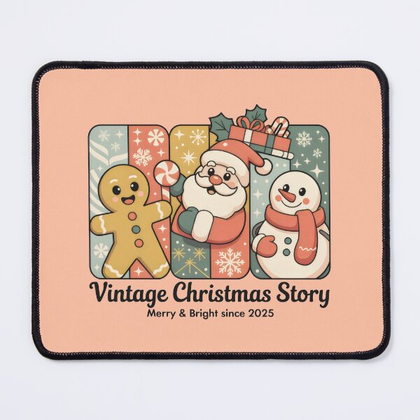 Item preview, Vintage Holiday Story Featuring Gingerbread Man, Santa, and Snowman designed and sold by SplashTastic.