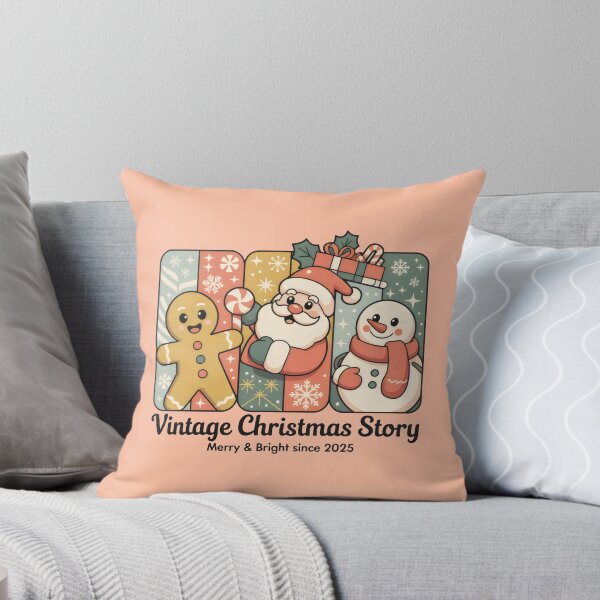 Item preview, Vintage Holiday Story Featuring Gingerbread Man, Santa, and Snowman designed and sold by SplashTastic.