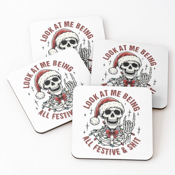 Item preview, Funny Skeleton Christmas – Look at Me Being All Festive designed and sold by sapnaela.