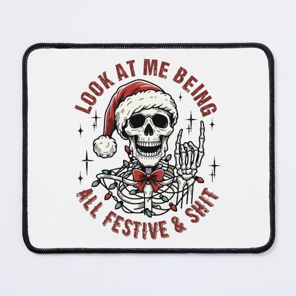 Item preview, Funny Skeleton Christmas – Look at Me Being All Festive designed and sold by sapnaela.