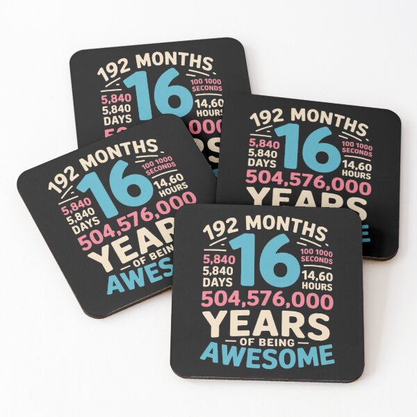 Item preview, 16th Birthday Kids 16 Year Old Boys Girls Sixteen 4  designed and sold by MonsterBuddiess.