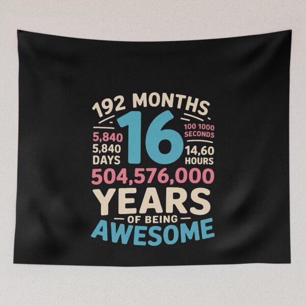 Item preview, 16th Birthday Kids 16 Year Old Boys Girls Sixteen 4  designed and sold by MonsterBuddiess.