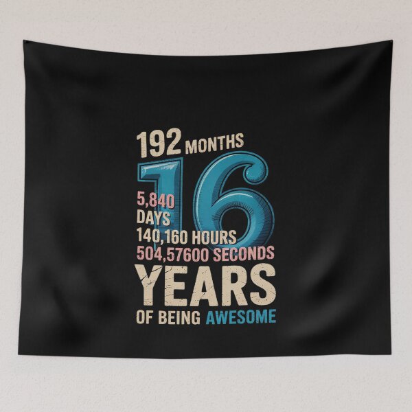 Item preview, 16th Birthday Kids 16 Year Old Boys Girls Sixteen  designed and sold by MonsterBuddiess.