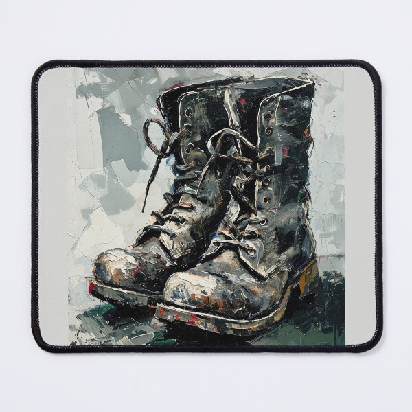 Item preview, Textured Combat Boots Painting designed and sold by caracatita75.
