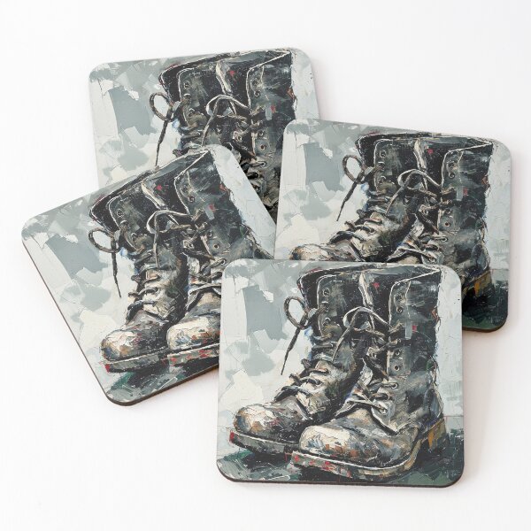 Item preview, Textured Combat Boots Painting designed and sold by caracatita75.