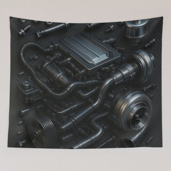 Item preview, Carbon Fiber Engine Bay – 3D All-Over Print designed and sold by getpressedshirt.