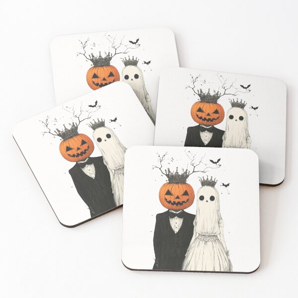 Item preview, Halloween Wedding Couple Pumpkin designed and sold by Oniyasha.