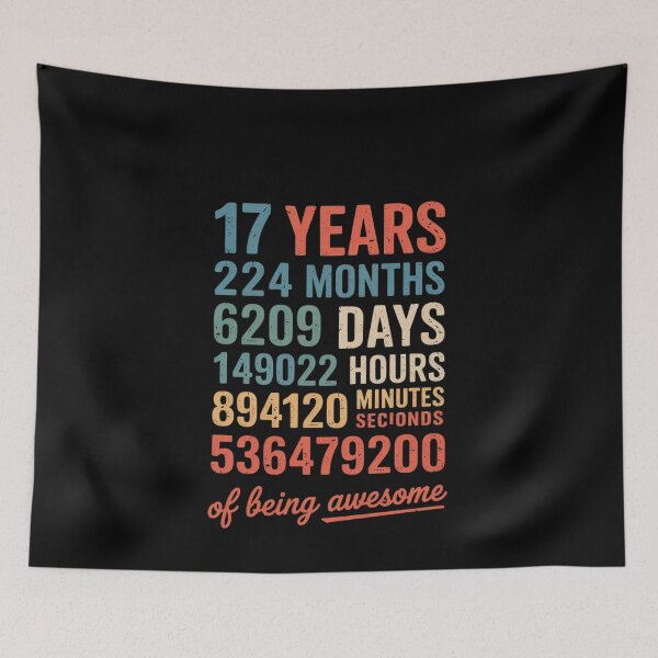 Item preview, 17 Years Of Being Awesome 17 Years Old 17th Birthday  designed and sold by MonsterBuddiess.