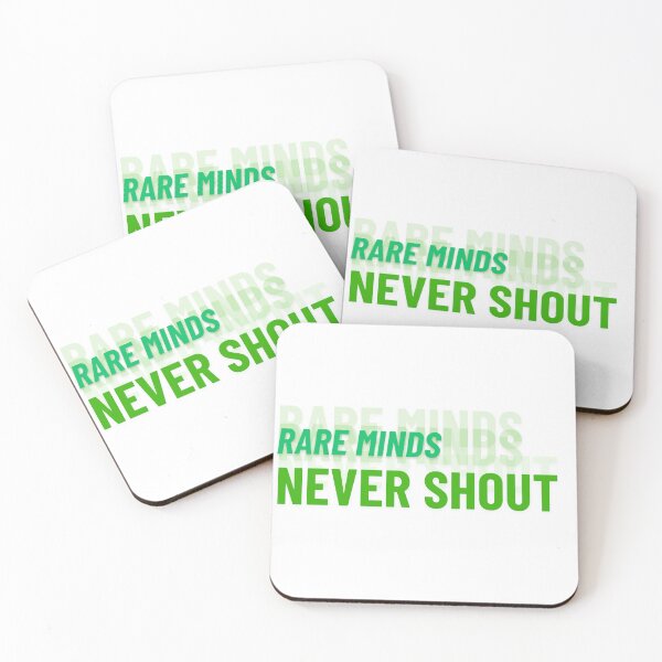 Item preview, Rare Minds, Never Shout | Minimal Luxury Quote T-Shirt | Softpalette Studio designed and sold by TeeTantra.