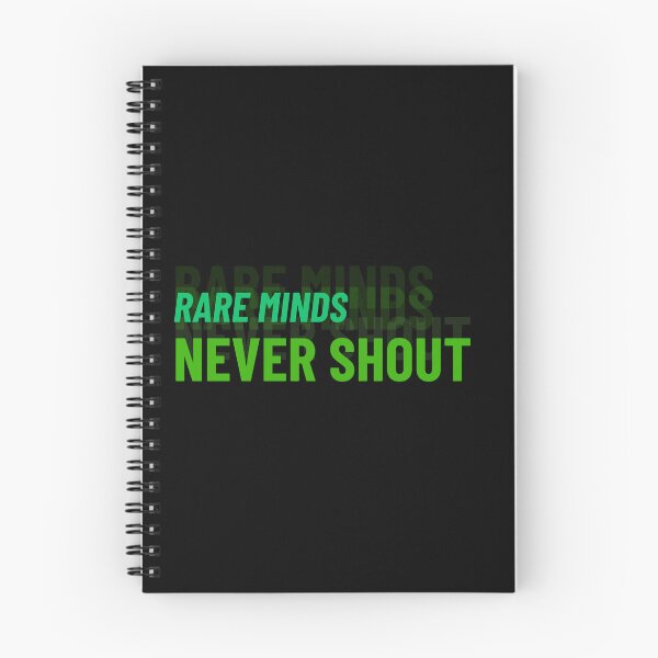 Item preview, Rare Minds, Never Shout | Minimal Luxury Quote T-Shirt | Softpalette Studio designed and sold by TeeTantra.