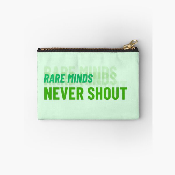 Item preview, Rare Minds, Never Shout | Minimal Luxury Quote T-Shirt | Softpalette Studio designed and sold by TeeTantra.