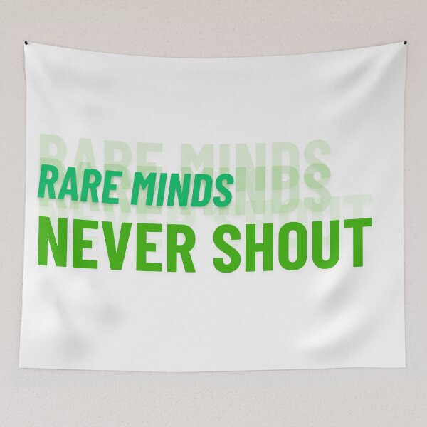 Item preview, Rare Minds, Never Shout | Minimal Luxury Quote T-Shirt | Softpalette Studio designed and sold by TeeTantra.