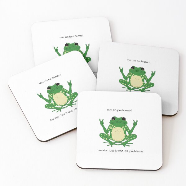 Item preview, Me No Problemo Frog Meme — Funny Narrator Rock On Cartoon designed and sold by Colorful-Garden.
