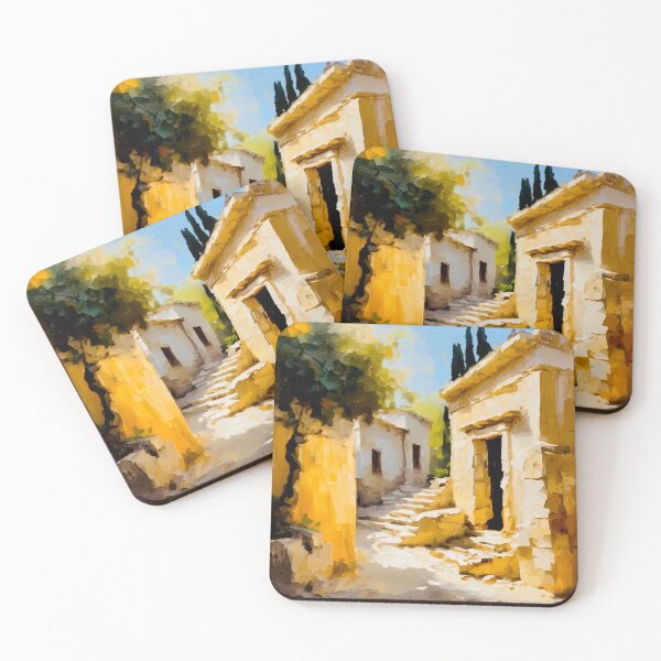 Item preview, Greek mountain village  designed and sold by Island Art Studios.