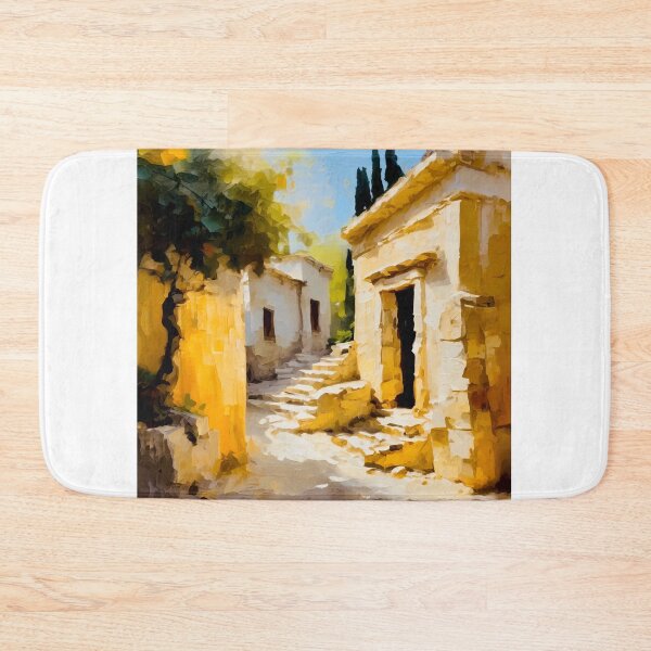 Item preview, Greek mountain village  designed and sold by Island Art Studios.