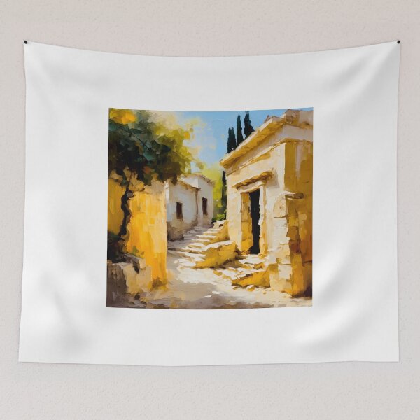 Item preview, Greek mountain village  designed and sold by Island Art Studios.