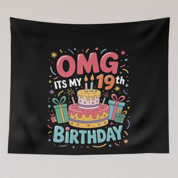 Item preview, 19 Year Old Birthday Party Omg Happy 19th Birthday  designed and sold by MonsterBuddiess.