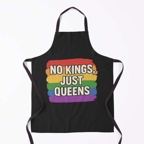 Aperçu de l'œuvre No Kings, Just Queens - Pride Rainbow Brushstroke Design créée et vendue par Bratak.