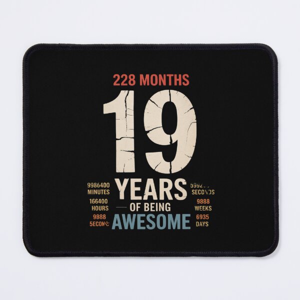 Item preview, 19 YEARS OF BEING AWESOME 19TH BIRTHDAY  designed and sold by MonsterBuddiess.