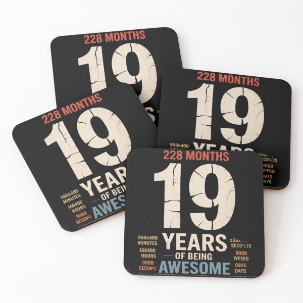 Item preview, 19 YEARS OF BEING AWESOME 19TH BIRTHDAY  designed and sold by MonsterBuddiess.
