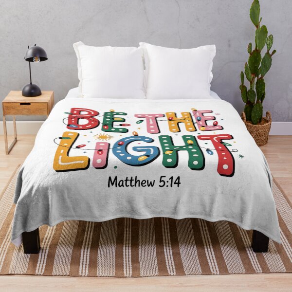 Item preview, Be The Light Matthew 5:14 Christmas Bible Verse designed and sold by sapnaela.