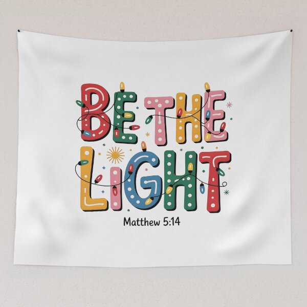 Item preview, Be The Light Matthew 5:14 Christmas Bible Verse designed and sold by sapnaela.