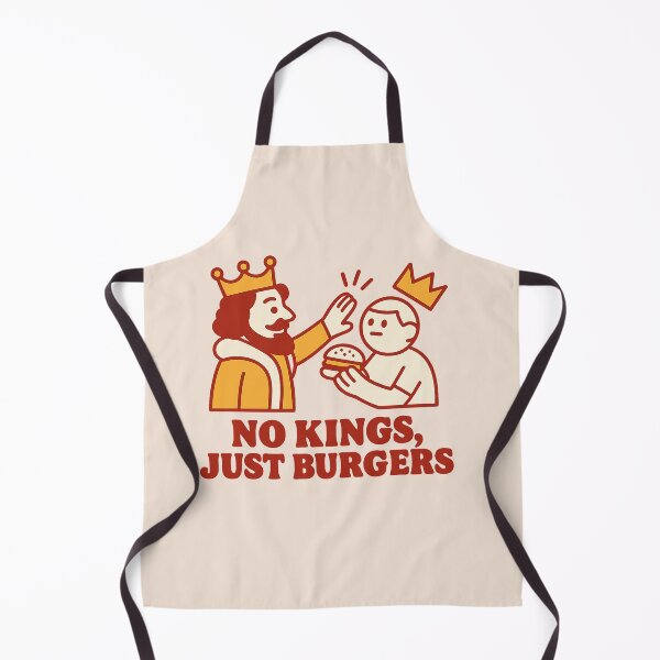 Item preview, No Kings, Just Burgers - Minimalist Cartoon Design designed and sold by Bratak.