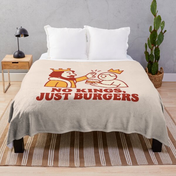 Item preview, No Kings, Just Burgers - Minimalist Cartoon Design designed and sold by Bratak.
