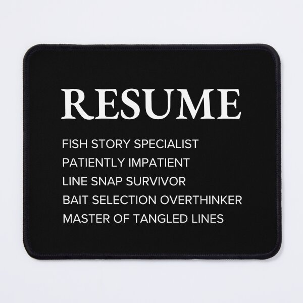 Item preview, Funny Fisherman Resume Style Sarcastic Fishing designed and sold by StrideSuccess.