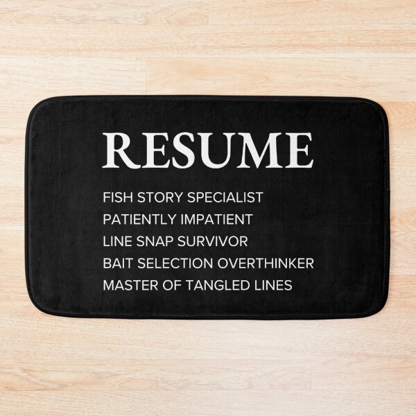 Item preview, Funny Fisherman Resume Style Sarcastic Fishing designed and sold by StrideSuccess.