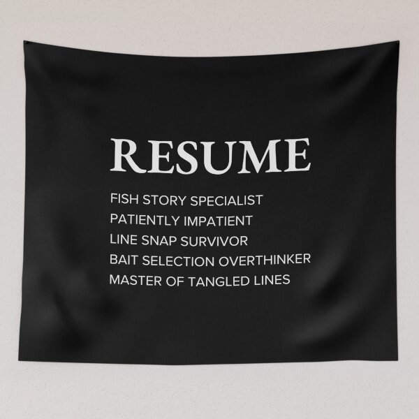 Item preview, Funny Fisherman Resume Style Sarcastic Fishing designed and sold by StrideSuccess.