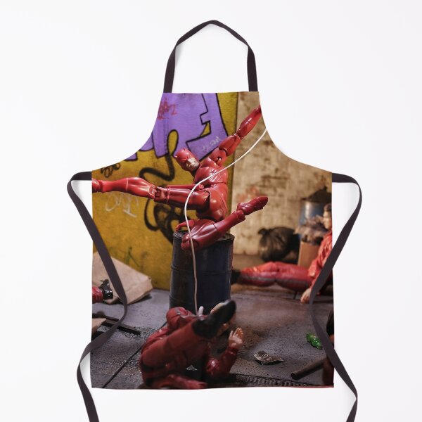 Item preview, Red vigilante vs mafia goons designed and sold by 6inchprints.