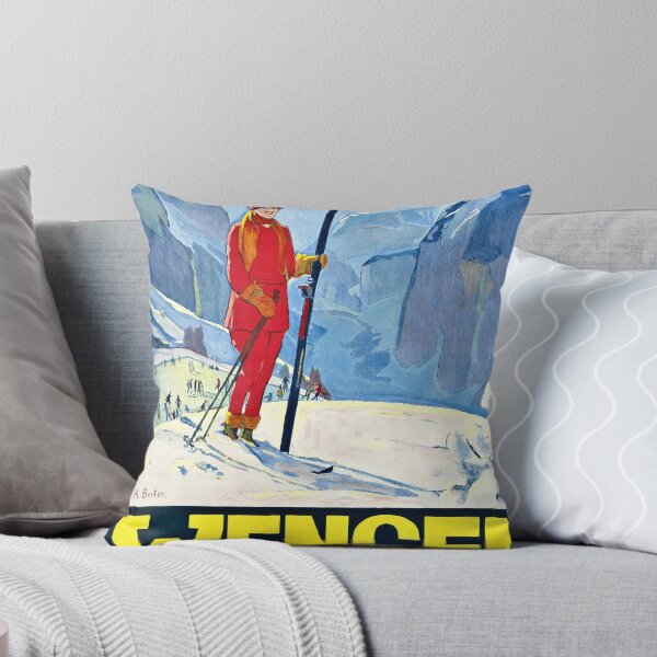 Item preview, Vintage Wengen Travel Poster | Swiss Alps Skiing Art Print | Bernese Oberland Winter Sports Decor | Mid-Century Style designed and sold by artofuniverse.