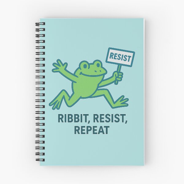 Artikelvorschau, Ribbit, Resist, Repeat – Minimalistisches Frosch-Protest-Design entworfen und verkauft von Bratak.