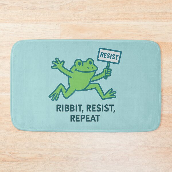 Item preview, Ribbit, Resist, Repeat - Minimalist Frog Protest Design designed and sold by Bratak.