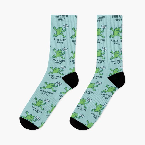 Artikelvorschau, Ribbit, Resist, Repeat – Minimalistisches Frosch-Protest-Design entworfen und verkauft von Bratak.