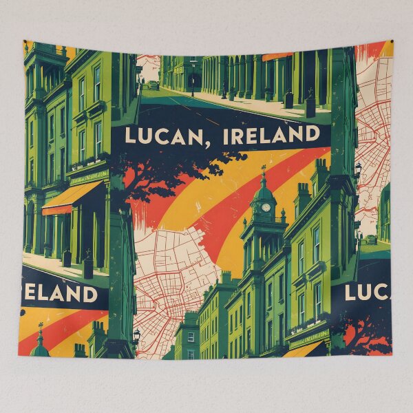 Item preview, Lucan Ireland 1950s Vintage Travel Tourism designed and sold by TravelersGems.