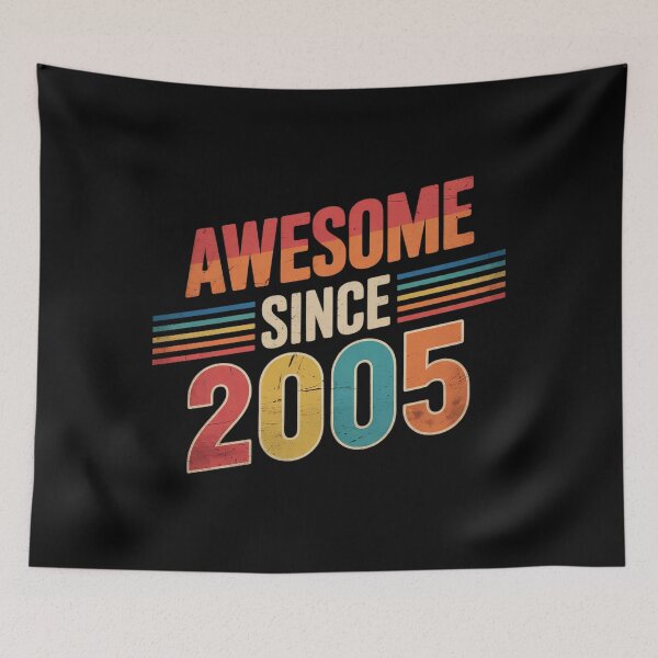 Item preview, Awesome Since 2005 19th Birthday  designed and sold by HuValverdeArt.
