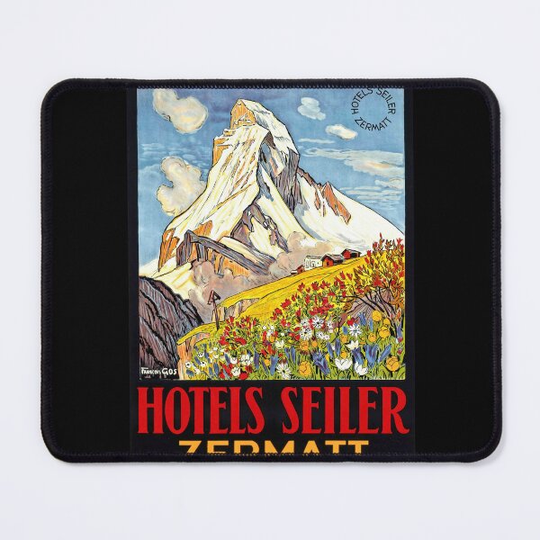 Item preview, Vintage Travel Poster | Hotels Seiler Zermatt | Matterhorn Swiss Alps | Early 20th Century Art & Nature Lovers Decor designed and sold by artofuniverse.