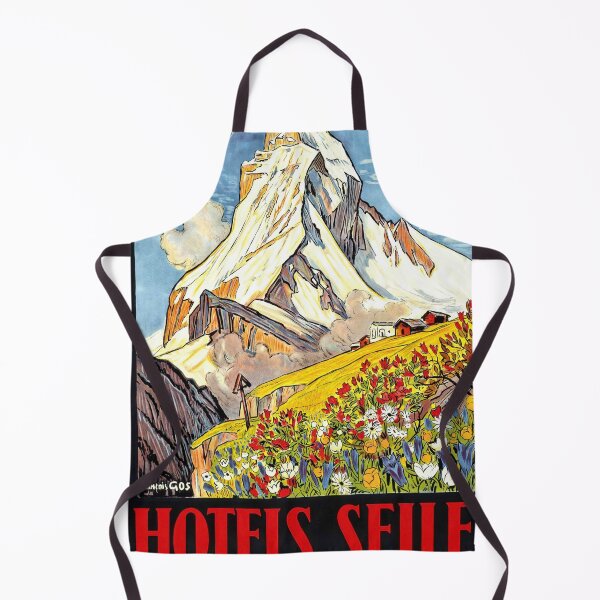 Item preview, Vintage Travel Poster | Hotels Seiler Zermatt | Matterhorn Swiss Alps | Early 20th Century Art & Nature Lovers Decor designed and sold by artofuniverse.